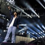 Drake performs at the "Made In America" music festival on Sunday, Sept. 2, 2012, in Philadelphia. (Photo by Charles Sykes/Invision/AP)