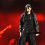 INDIO, CA - APRIL 15:  Eminem performs during day 3 of the 2012 Coachella Music Festival at The Empire Polo Club on April 15, 2012 in Indio, California.  (Photo by C Flanigan/FilmMagic)