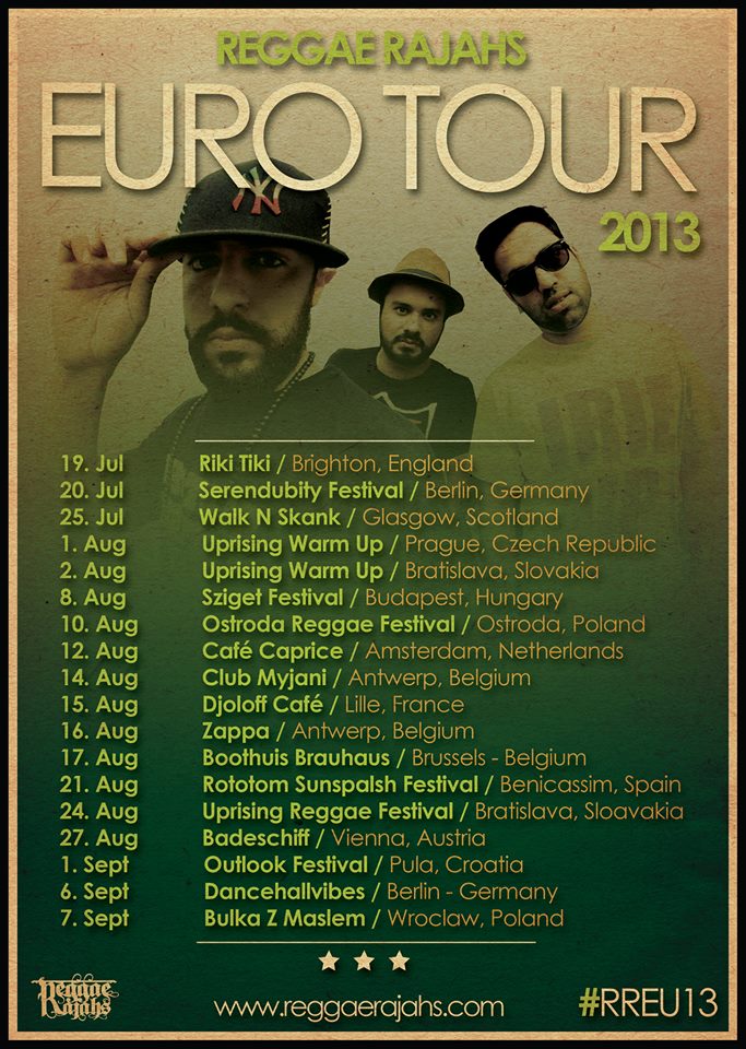 Reggae Rajahs Euro Tour Dates 2013