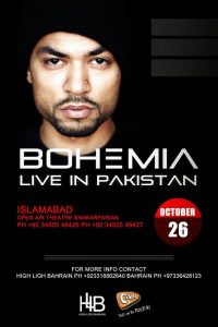 bohemia live in pakistan