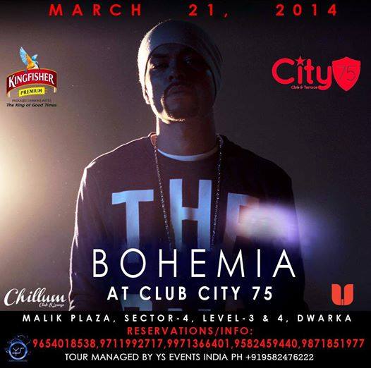 BOHEMIA LIVE AT City 75 PUB & PATIO - DWARKA - 21st MARCH
