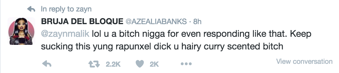 curry scented bitch zayn malik azealia banks