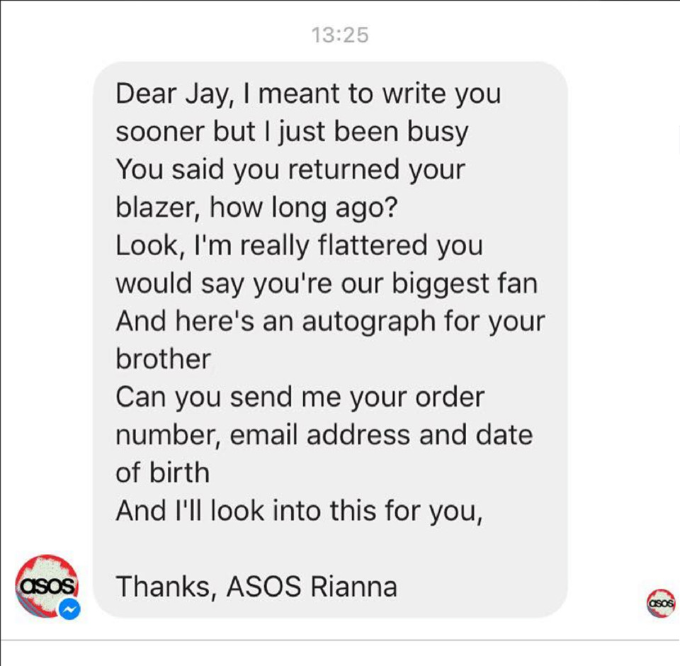 rianna asos reply jay whalley